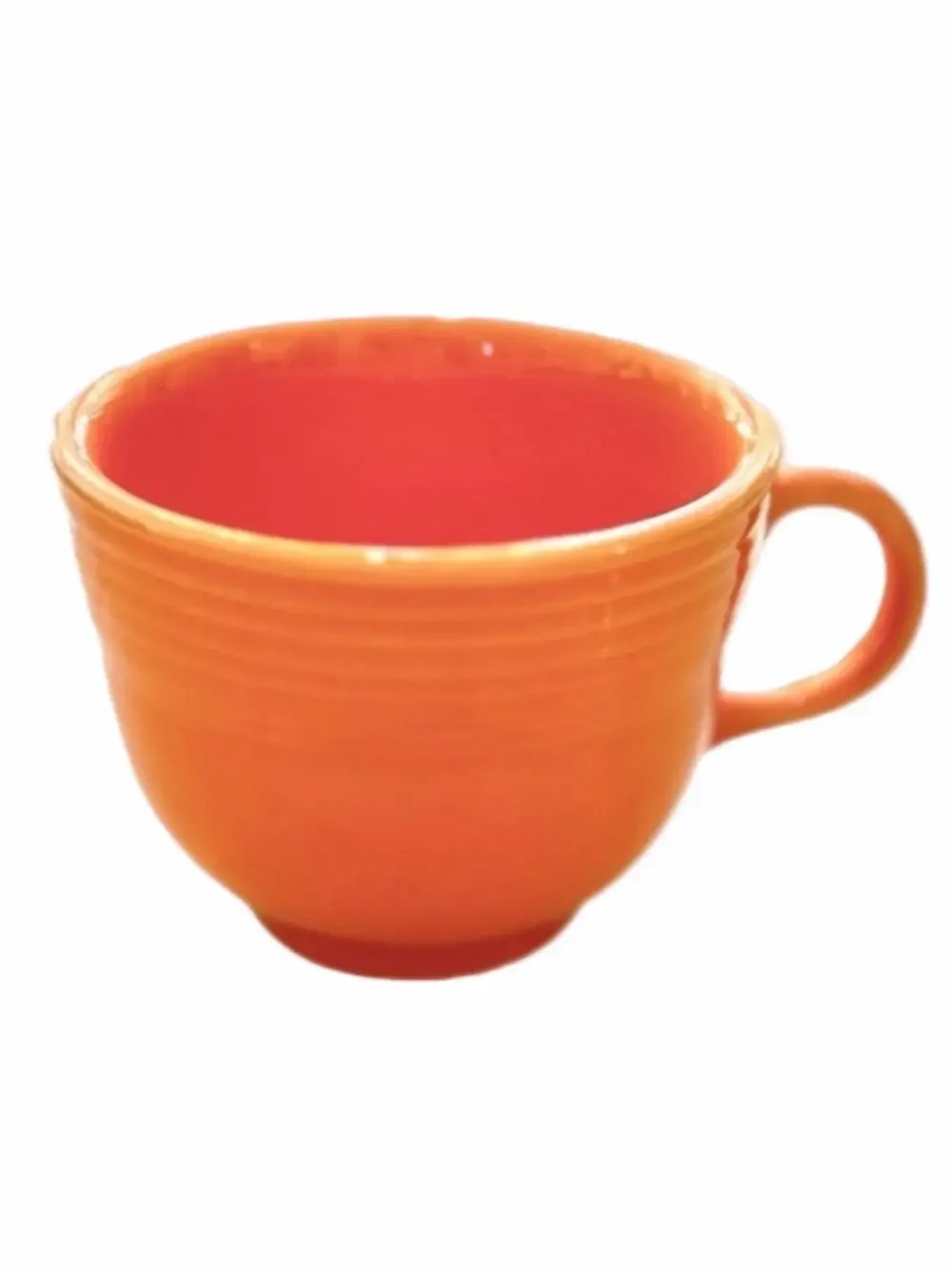Set of 2 Fiestaware 8oz Handled Coffee/TeaCups Orange Turquoise Homer Mug